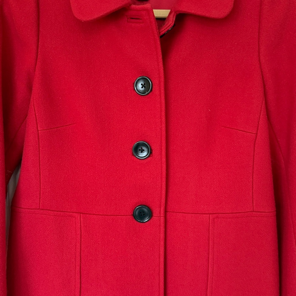 Banana Republic Vibrant Red Pea Coat - Picture 6 of 9